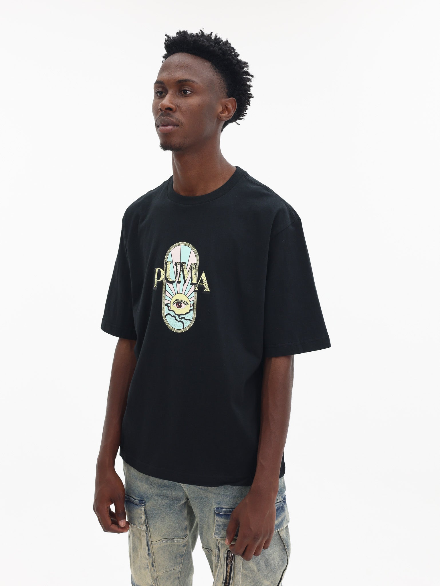 Puma T-Shirt Graphic FEST Boxy Black